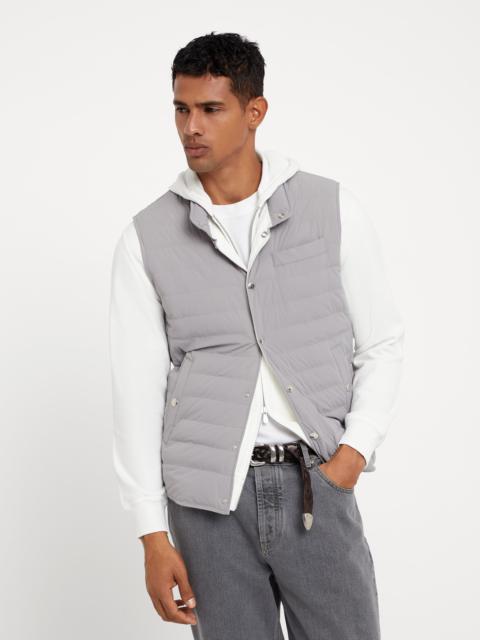 Bonded nylon lightweight down vest