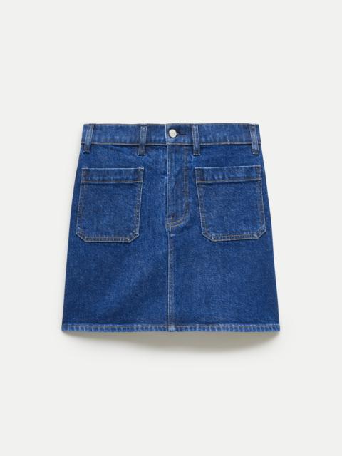 J.CREW Denim mini skirt with patch pockets