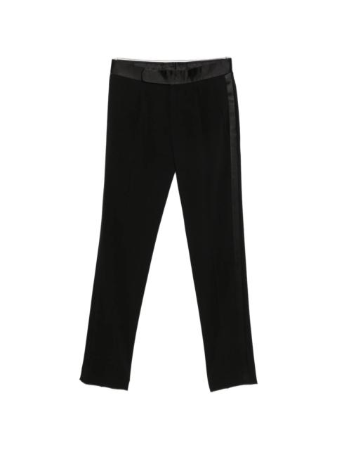 GIORGIO ARMANI Giorgio Armani Satin-trim Pleated Trousers
