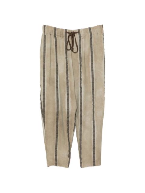 UMA WANG striped tapered trousers