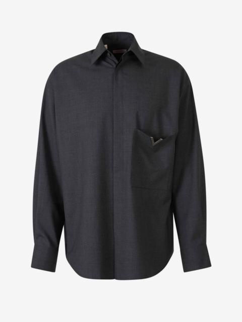 LOGO WOOL SHIRT