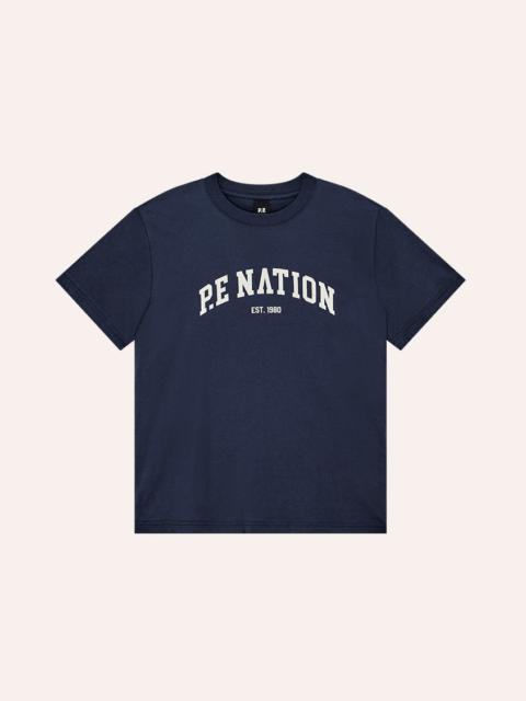 P.E NATION LEGACY RELAXED TEE IN DARK NAVY