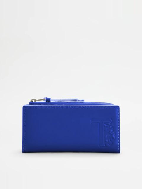 Tod's WALLET IN LEATHER - BLUE