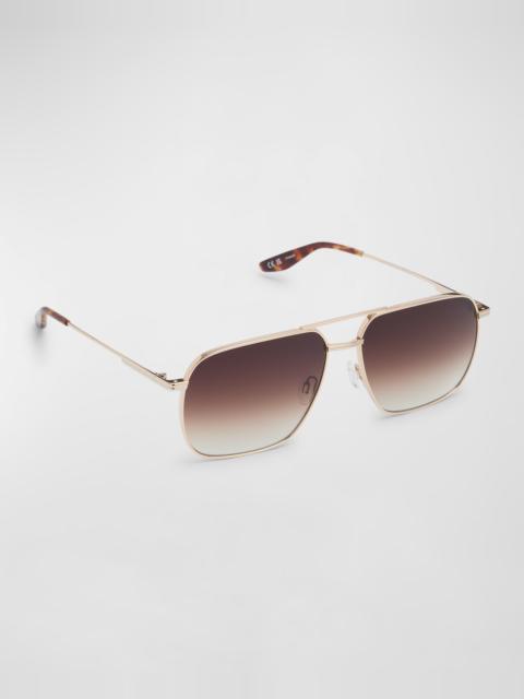 BARTON PERREIRA Men's Royale Titanium Aviator Sunglasses