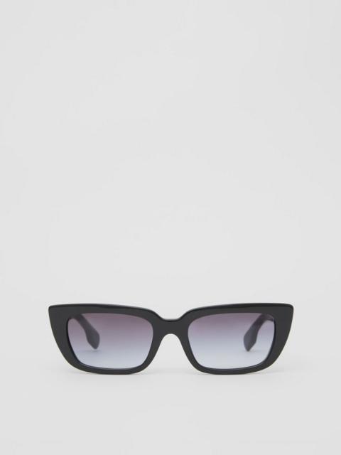 Burberry Bio-acetate Rectangular Frame Sunglasses