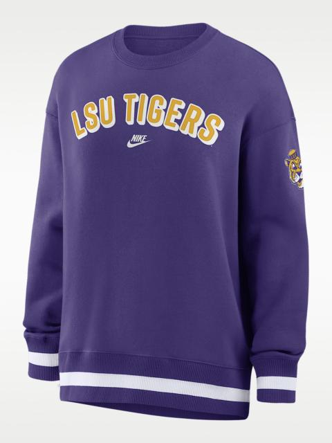 Nike LSU Legacy Phoenix Women's Nike College Oversized Pullover Crew