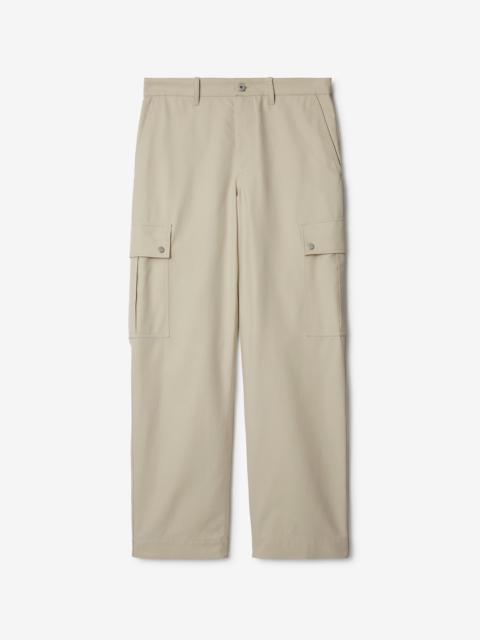 Burberry Cotton Blend Cargo Trousers