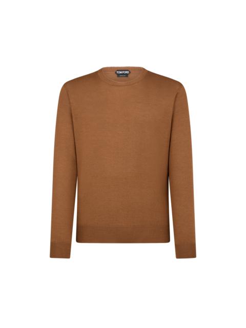 TOM FORD SEAMLESS ALPACA SILK CREW NECK