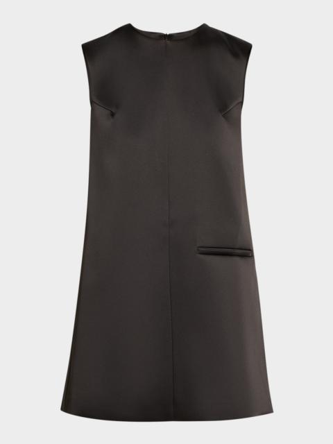 RÓHE Sculptural Satin Mini Cape Dress