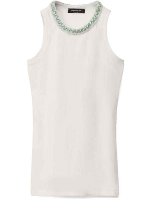 FABIANA FILIPPI embroidered-neck tank top
