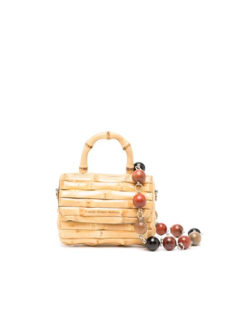 bead-chain bamboo mini bag