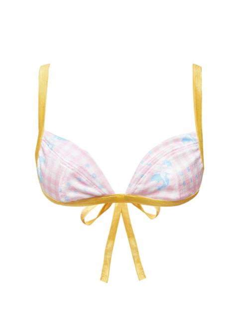 POSTER GIRL DENISE BIKINI TOP PINK GINGHAM