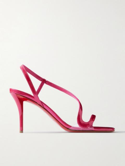 Christian Louboutin Rosa Z 80 PVC-trimmed patent-leather sandals Fuchsia