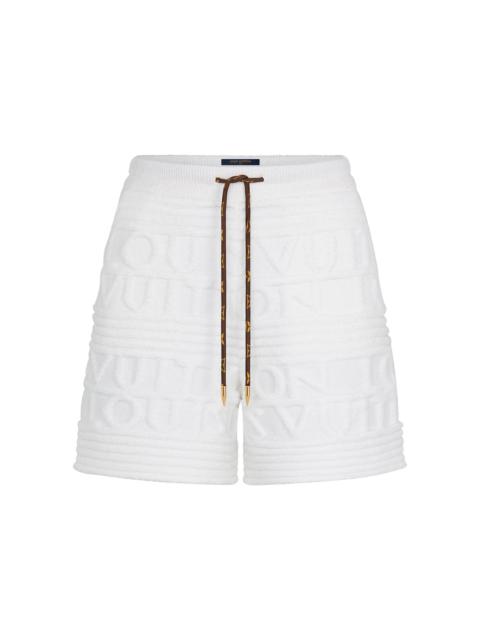 Louis Vuitton Soft Wool Knit Shorts With 3D Louis Vuitton Signature