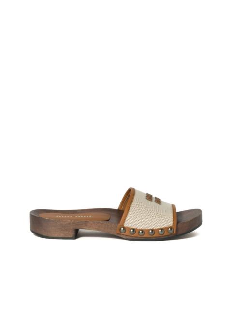 Miu Miu logo-embossed sandals
