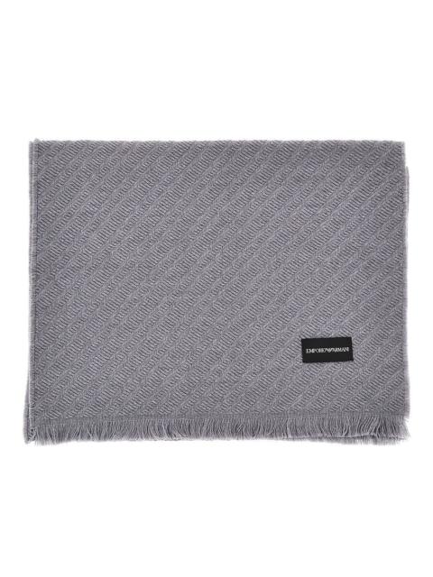 EMPORIO ARMANI JACQUARD WOOL SCARF