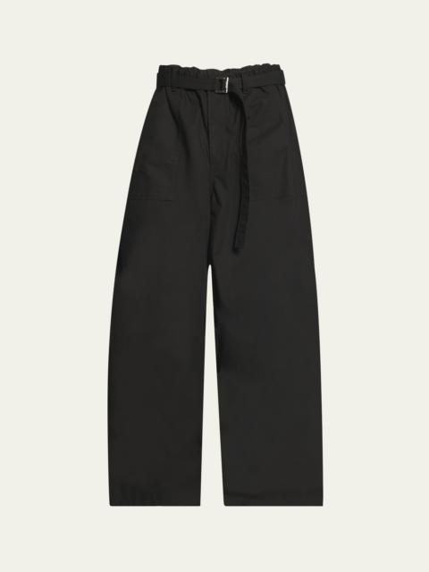 Men's Pinstripe Wide-Leg Pants