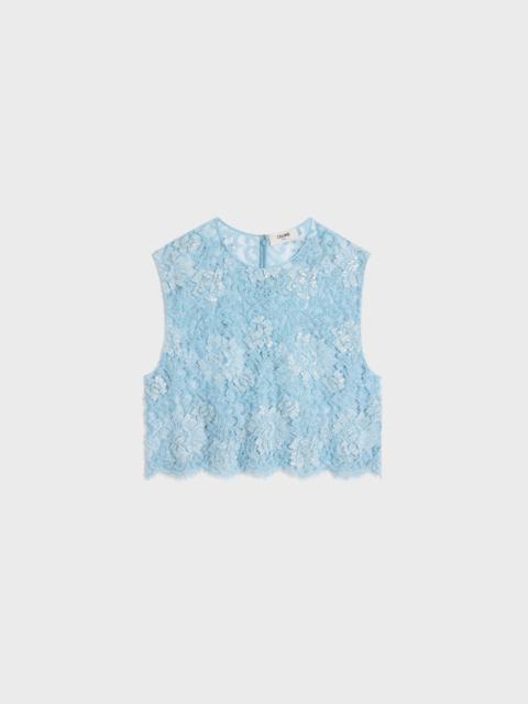 CELINE embroidered crop top in lace