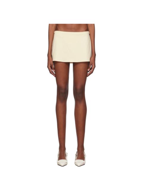 GUIZIO Off-White Micro Miniskirt
