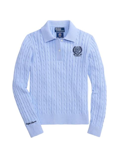 Polo Ralph Lauren cable embroidered polo sweater