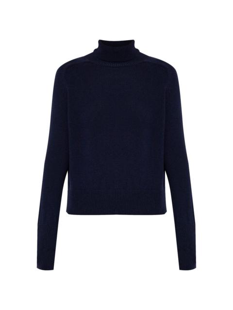 roll-neck wool jumper