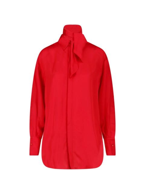 SA SU PHI pussy-bow satin shirt