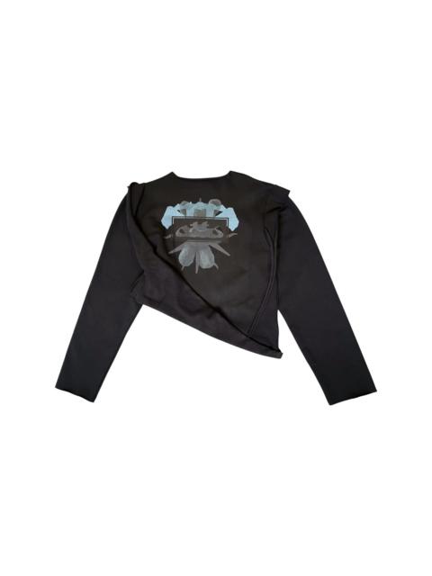 【正規店出品】OTTOLINGER DRAPE CREWNECK SWEATSHIRT BLACK Black Drape Crewneck Sweatshirt by Ottolinger on Sale