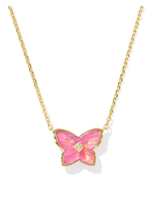 KENDRA SCOTT Brinley 18k Gold Vermeil Butterfly Stone Necklace