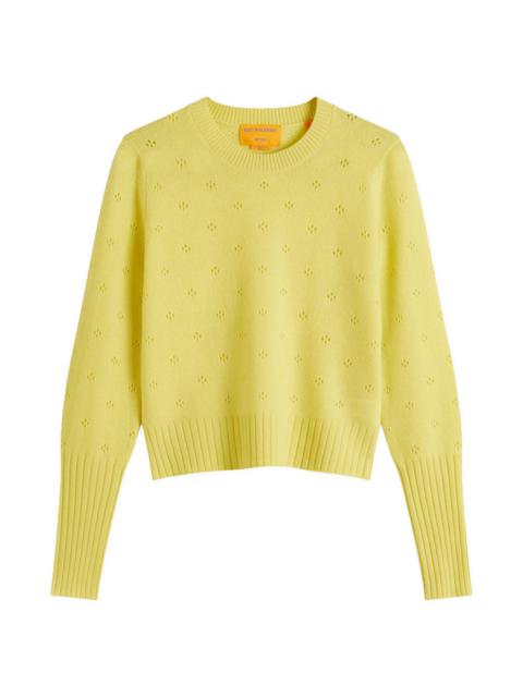 GUEST IN RESIDENCE Shrunken Pointelle Crew Sweater