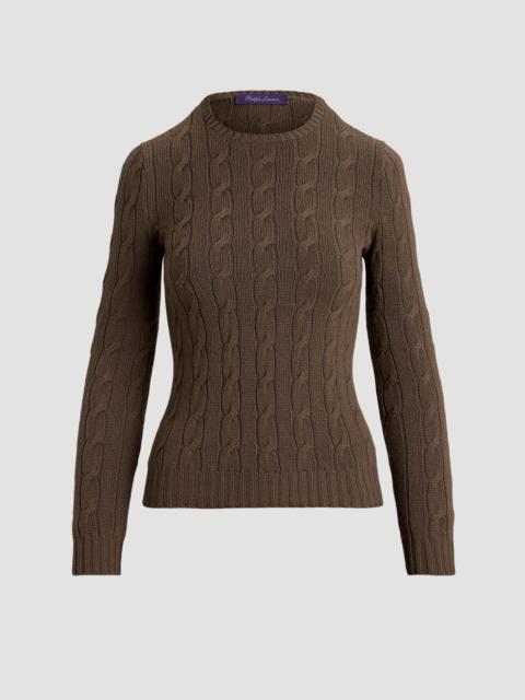 Ralph Lauren Women's Cable-Knit Stretch Silk Sweater - Portobello