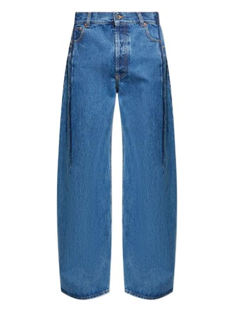 VETEMENTS frayed-detail balloon jeans