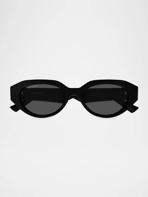 GUCCI Interlocking G 53MM Oval Sunglasses
