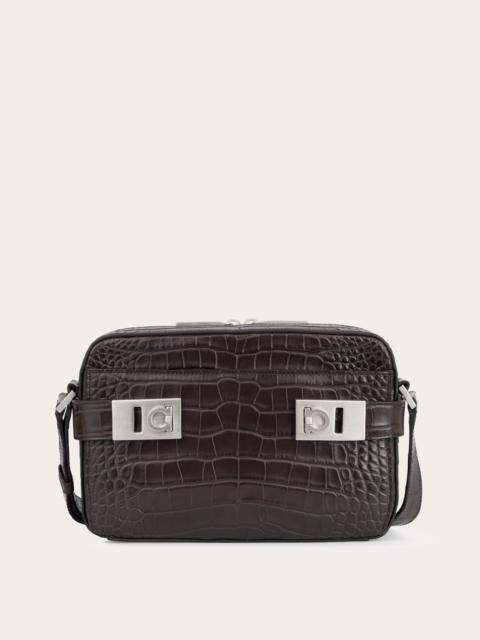 FERRAGAMO East-West crossbody bag with Hug buckle