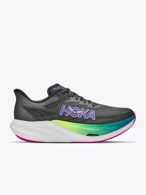 HOKA Rocket X 3 Shoes in Black/Neon Nebula