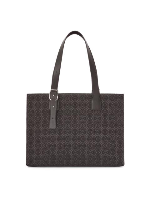 Buckle Horizontal tote in Anagram jacquard and calfskin