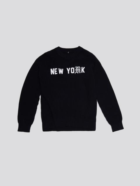 R13 R13 NEW YORK BOYFRIEND SWEATER - BLACK