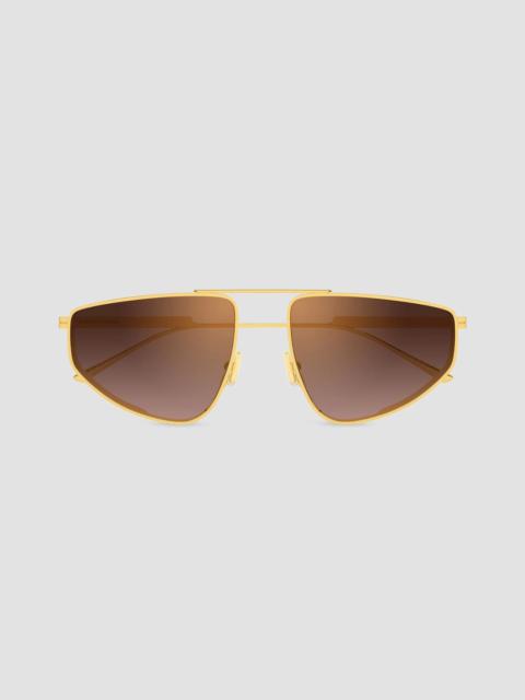 Bottega Veneta Women's Light Ribbon 59MM Geometric Sunglasses - Gold Brown