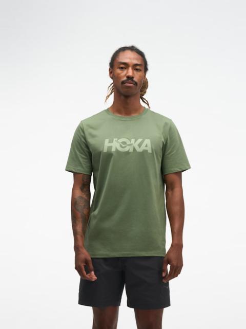 HOKA Men's Core Logo CTN SS Tee Shirt in Nettle Leaf
