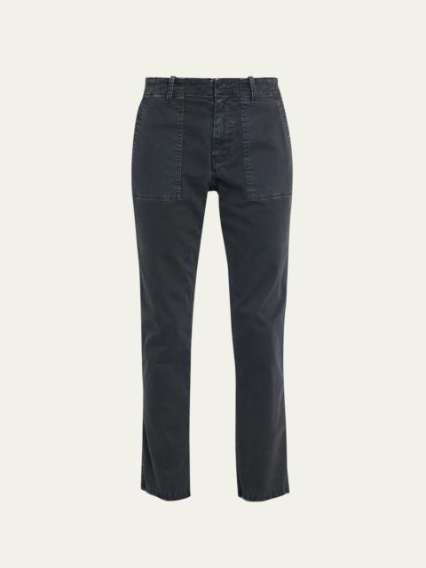 NILI LOTAN Jenna Cropped Raw-Edge Pants