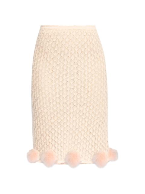 knitted midi skirt