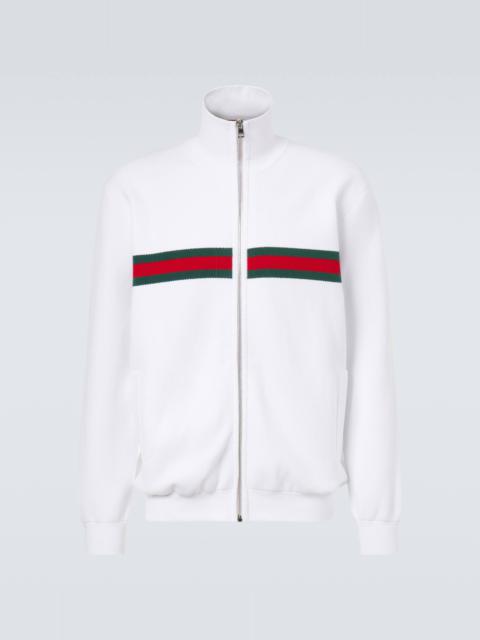 GUCCI Web Stripe cotton-blend track jacket