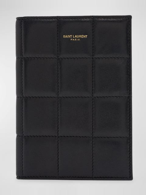Passport Case in Quilted Smooth Leather