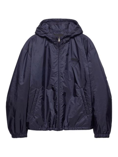 Prada triangle-logo hooded jacket
