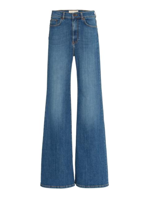 JEANERICA Fuji Stretch High-Rise Flared-Leg Jeans medium wash