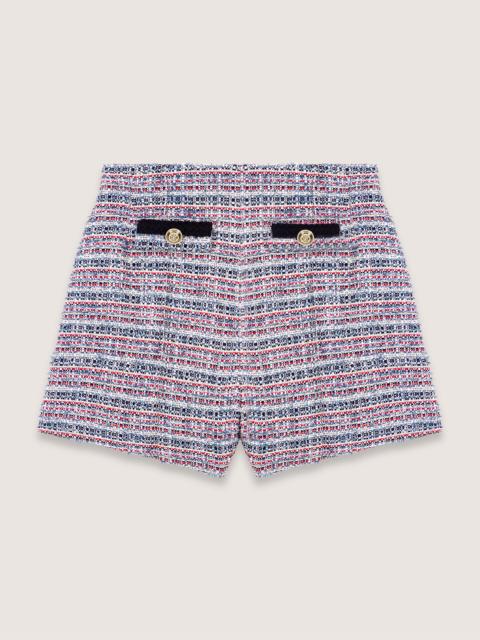 maje Tweed shorts with contrasting trim
