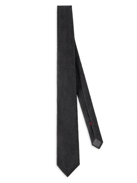 Brunello Cucinelli Men's Virgin Wool Flannel Tie - Lignite