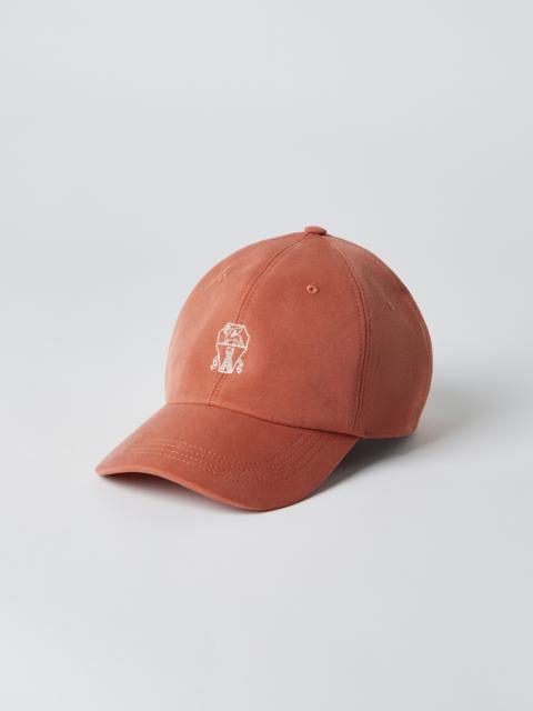 Baseball cap in twisted cotton gabardine