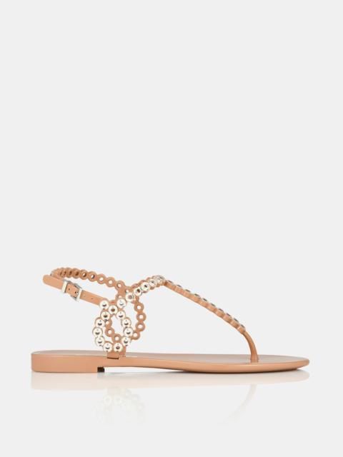 AQUAZZURA Almost Bare Crystal Jelly Sandal Flat
