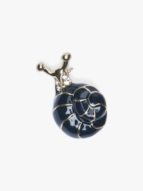 Max Mara CASSINO Metal and glass brooch