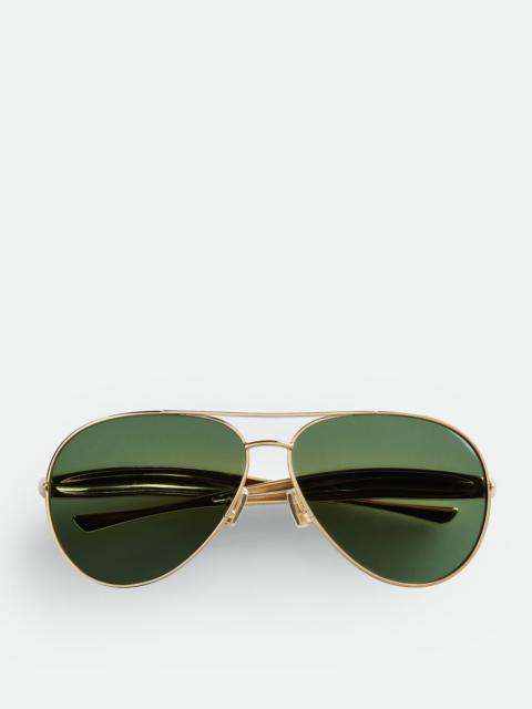 Bottega Veneta Sardine Aviator Sunglasses